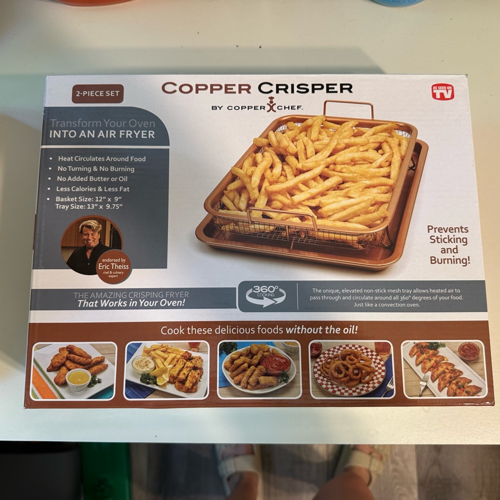 Copper Chef Copper Crisper - Non-Stick Air Fryer Tray